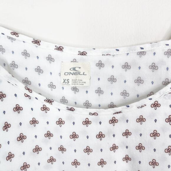 O'Neill XS Boho Printed Camisole Tank Top White - Picture 6 of 8